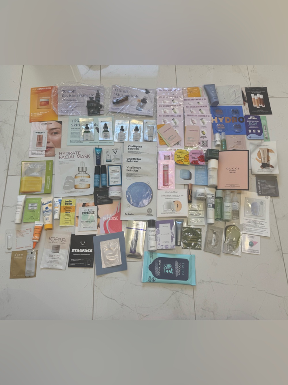 Luxury High End 75+ piece Skincare Sample Bundle